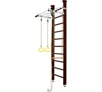 Шведская стенка Kampfer Helena Ceiling №5, шоколадный, стандарт, белый антик, турник K01404023