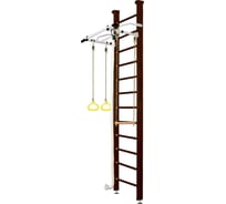 Шведская стенка Kampfer Helena Ceiling №5, шоколадный, высота 3 м, белый антик, турник K01404021