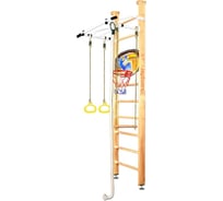 Шведская стенка Kampfer Helena Ceiling Basketball Shield №1, натуральный, стандарт, белый, турник K06547008