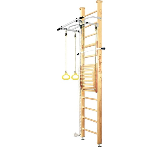Шведская стенка Kampfer Helena Maxi Ceiling №0, без покрытия, высота 3м, антик, турник K01405001