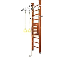 Шведская стенка Kampfer Helena Maxi Ceiling №4, вишневый, стандарт, белый, турник K01405020