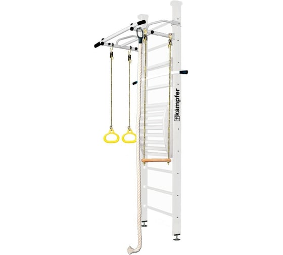 Шведская стенка Kampfer Helena Maxi Ceiling №6, жемчужный, стандарт, антик, турник K01405027 1