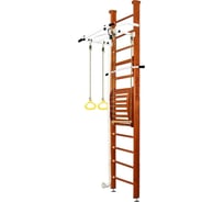 Шведская стенка Kampfer Helena Maxi Ceiling №4, вишневый, высота 3м, белый, турник K01405018