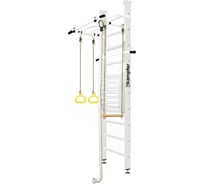 Шведская стенка Kampfer Helena Maxi Ceiling №6, жемчужный, стандарт, белый, турник K01405028