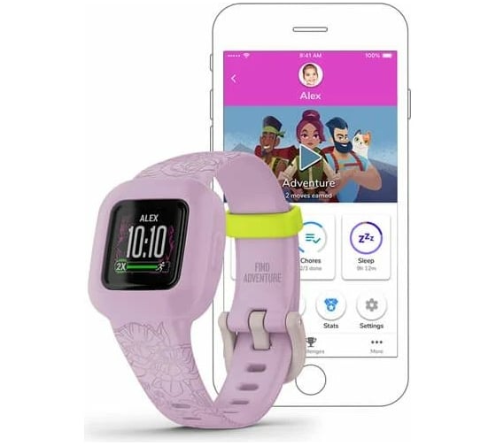 Фитнес-браслет Garmin vivofit jr3 WW Lilac Floral 010-02441-01
