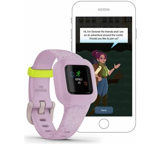 Фитнес-браслет Garmin vivofit jr3 WW Lilac Floral 010-02441-01