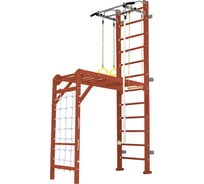 Шведская стенка Kampfer Union Wall, №4 вишневый, высота 3м, антик, турник K06809017