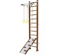 Шведская стенка Kampfer Ride Wall, №2 ореховый, высота 3м, белый, турник K06811010