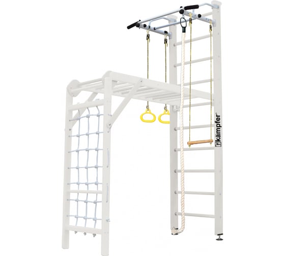 Шведская стенка Kampfer Union Ceiling, №6 жемчужный, стандарт, белый, турник K06810028 1