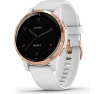 Часы Garmin vivoactive 4S, GPS, Wi-Fi, White/Rose Gold, E.EU 010-02172-23