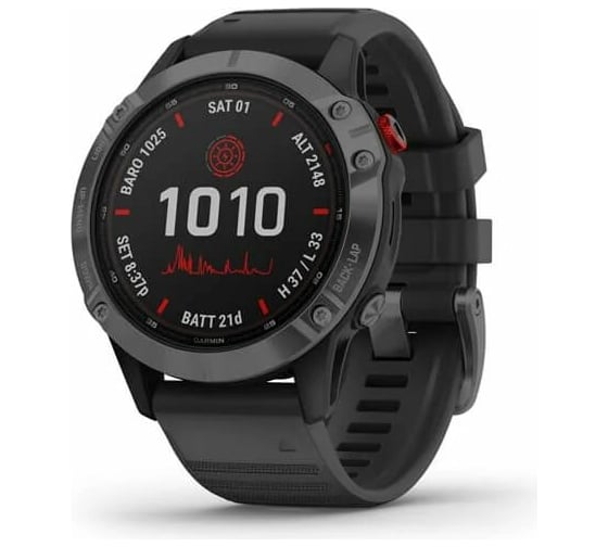 Часы Garmin fenix 6 Pro Solar - Slate Gray with Black Band 010-02410-15 1