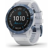 Часы Garmin Fenix 6 Pro Solar - Mineral Blue with Whitestone Band 010-02410-19