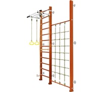 Шведская стенка Kampfer Winner Wall, №4 вишневый, высота 3м, антик, турник K03991017