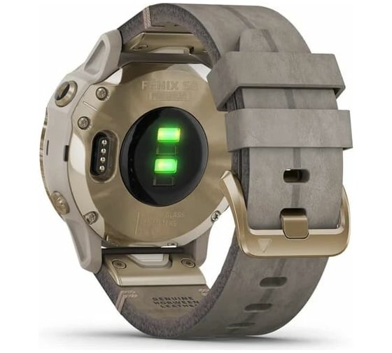 Часы Garmin fenix 6S Pro Solar - Light Gold with Shale Suede Band 010-02409-26