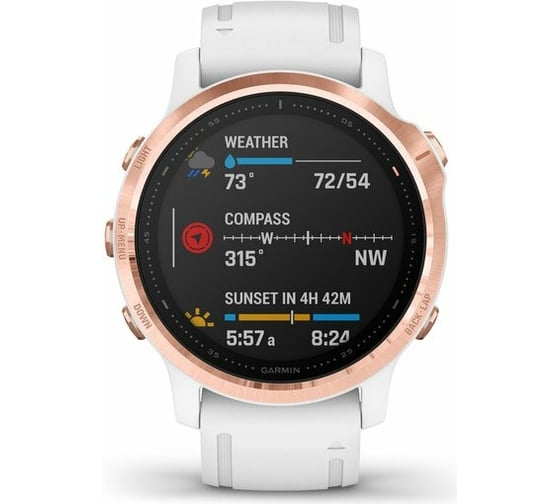 Часы Garmin fenix 6S Pro Rose Gold w/White Band GPS Watch EMEA 010-02159-11