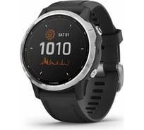 Часы Garmin fenix 6S Solar – Silver with Black Band 010-02409-00