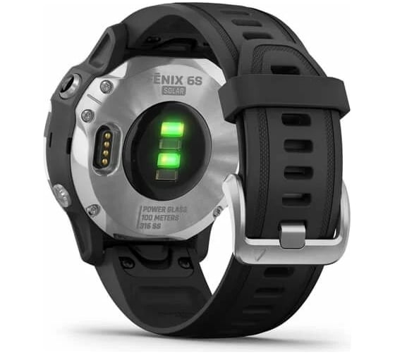 Часы Garmin fenix 6S Solar – Silver with Black Band 010-02409-00