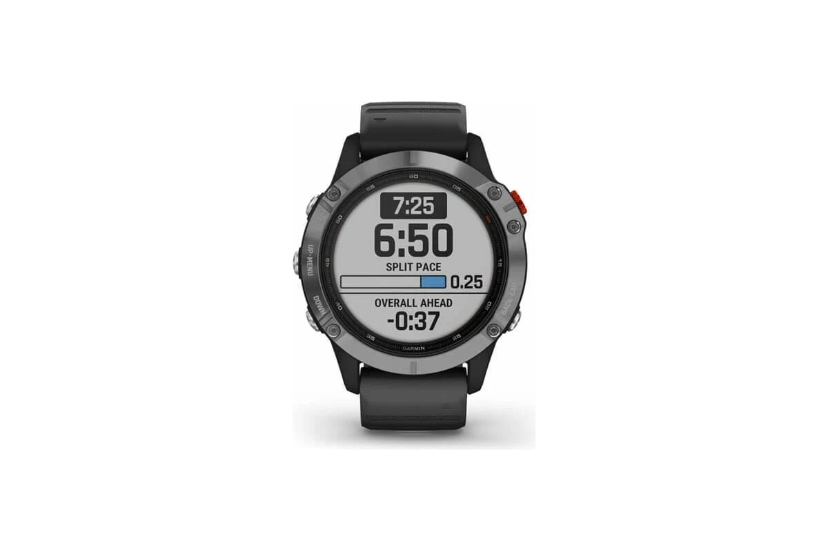 Garmin fenix 6 Solar Silver w Black Band 010 02410 00