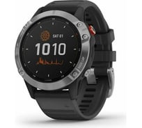 Часы Garmin fenix 6 Solar Silver w/Black Band 010-02410-00