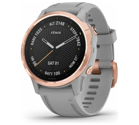 Часы Garmin fenix 6S Sapphire Rose Gold w/Gray Band GPS Watch EMEA 010-02159-21 1