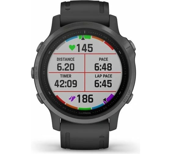 Часы Garmin fenix 6S Sapphire Carbon Grey DLC w/Blk Band GPS Watch EMEA 010-02159-25