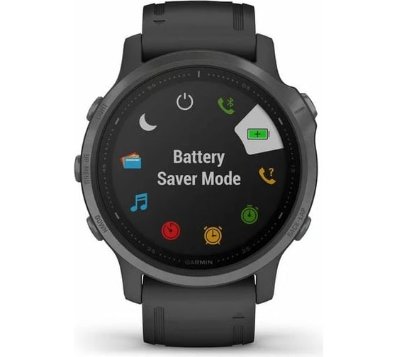 Часы Garmin fenix 6S Sapphire Carbon Grey DLC w/Blk Band GPS Watch EMEA 010-02159-25