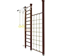 Шведская стенка Kampfer Winner Ceiling, №5 шоколадный, высота 3м, белый, турник K03993022