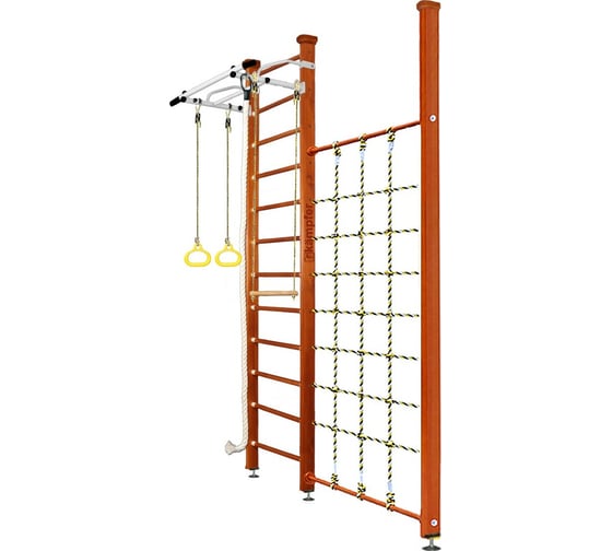 Шведская стенка Kampfer Winner Ceiling, №4 вишневый, высота 3м, антик, турник K03993017