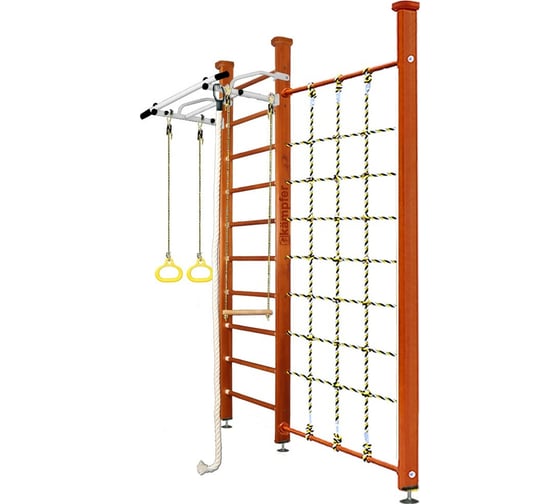 Шведская стенка Kampfer Winner Ceiling, №4 вишневый, стандарт, антик, турник K03993019 1