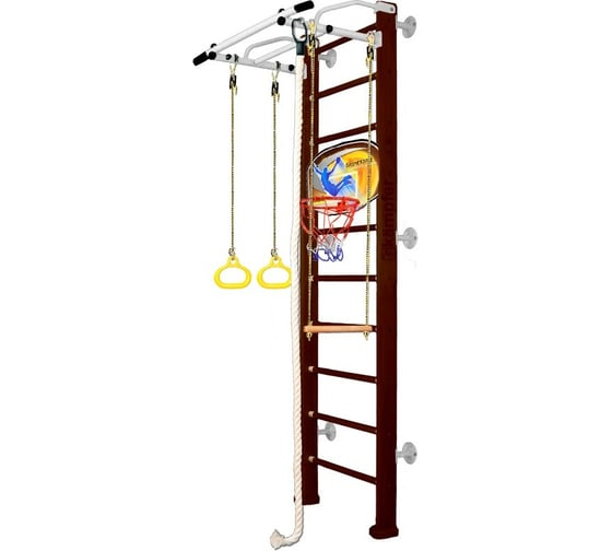 Шведская стенка Kampfer Helena Wall Basketball Shield, №5 шоколадный, стандарт, антик, турник K06535023