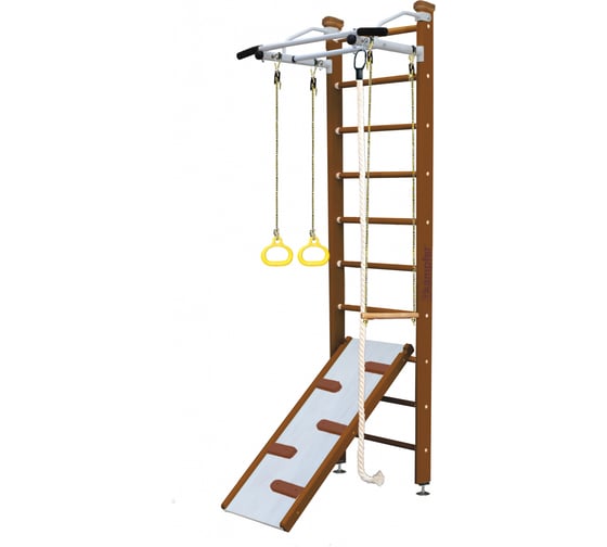 Шведская стенка Kampfer Ride Ceiling, №2 ореховый, стандарт, белый, турник K06812012 1