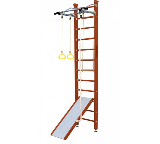 Шведская стенка Kampfer Ride Ceiling, №4 вишневый, высота 3м, антик, турник K06812017 1
