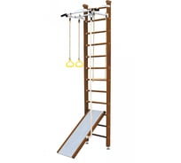 Шведская стенка Kampfer Ride Ceiling, №2 ореховый, высота 3м, белый, турник K06812010