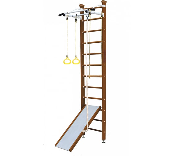 Шведская стенка Kampfer Ride Ceiling, №2 ореховый, высота 3м, белый, турник K06812010 1