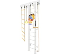 Шведская стенка Kampfer Wooden Ladder Wall Basketball Shield, №6 жемчужный, высота 3м, белый K06548013