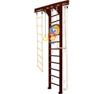 Шведская стенка Kampfer Wooden Ladder Wall Basketball Shield, №5 шоколадный, высота 3м, белый K06548011