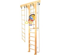Шведская стенка Kampfer Wooden Ladder Wall Basketball Shield, №0 без покрытия, высота 3м, белый K06548001
