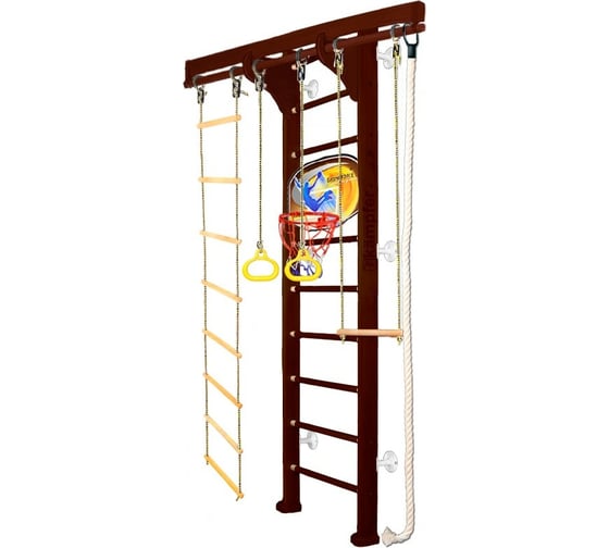 Шведская стенка Kampfer Wooden Ladder Wall Basketball Shield, №5 шоколадный, стандарт, белый K06548012