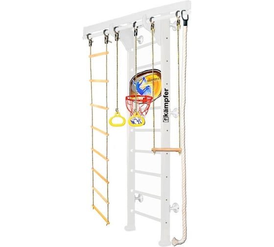 Шведская стенка Kampfer Wooden Ladder Wall Basketball Shield, №6 жемчужный, стандарт, белый K06548014