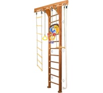 Шведская стенка Kampfer Wooden Ladder Wall Basketball Shield, №2 ореховый, высота 3м, белый K06548005