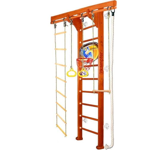 Шведская стенка Kampfer Wooden Ladder Wall Basketball Shield, №4 вишневый, стандарт, белый K06548010 1