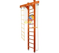 Шведская стенка Kampfer Wooden Ladder Ceiling Basketball Shield, №4 вишневый, высота 3м K06549009