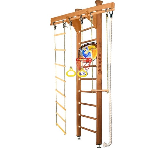 Шведская стенка Kampfer Wooden Ladder Ceiling Basketball Shield, №2 ореховый, стандарт K06549006 1