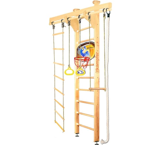 Шведская стенка Kampfer Wooden Ladder Ceiling Basketball Shield, №1 натуральный, стандарт K06549004