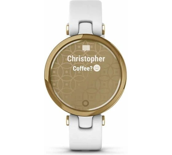 Часы Garmin Lily EMEA LightGold White Leather 010-02384-B3