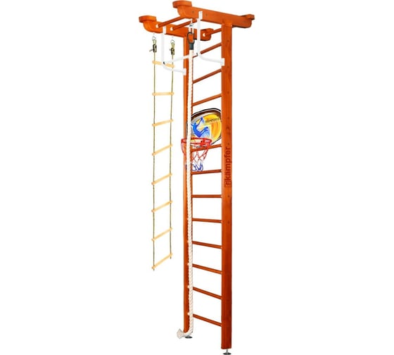 Шведская стенка Kampfer Little Sport Ceiling Basketball Shield, №4 вишневый, высота 3м K06551009 1