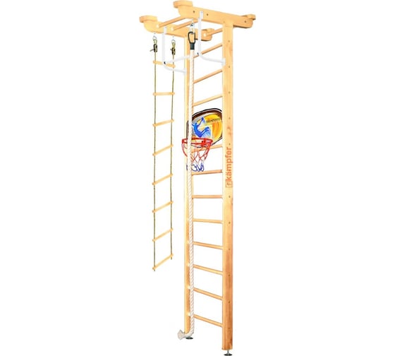 Шведская стенка Kampfer Little Sport Ceiling Basketball Shield, №1 натуральный, высота 3м K06551003
