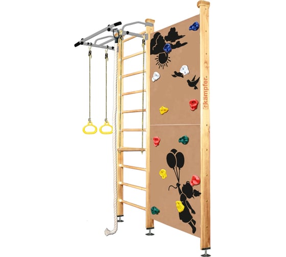 Шведская стенка Kampfer Jungle Ceiling Girl, №0 без покрытия, стандарт, антик, турник K06807003 1