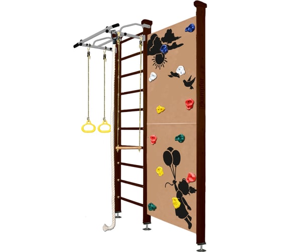 Шведская стенка Kampfer Jungle Ceiling Girl, №5 шоколадный, стандарт, антик, турник K06807023 1