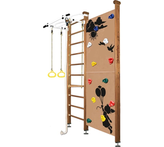 Шведская стенка Kampfer Jungle Ceiling Girl, №2 ореховый, стандарт, белый, турник K06807012 1